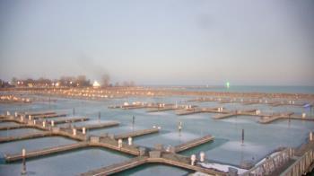 Weather camera view of Waukegan Harbor and Marina.