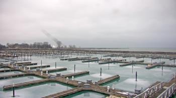 Weather camera view of Waukegan Harbor and Marina.
