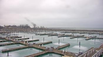 Weather camera view of Waukegan Harbor and Marina.