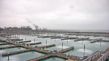 Weather camera view of Waukegan Harbor and Marina.