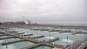 Weather camera view of Waukegan Harbor and Marina.