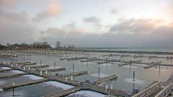Weather camera view of Waukegan Harbor and Marina.