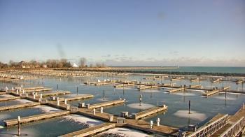 Weather camera view of Waukegan Harbor and Marina.