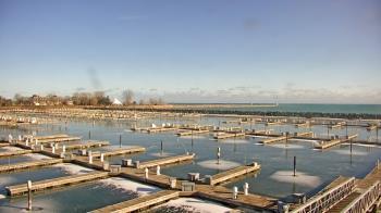 Weather camera view of Waukegan Harbor and Marina.