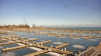 Weather camera view of Waukegan Harbor and Marina.