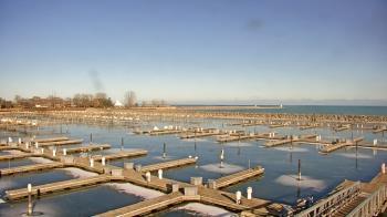 Weather camera view of Waukegan Harbor and Marina.