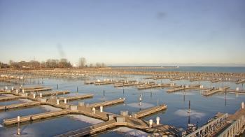 Weather camera view of Waukegan Harbor and Marina.