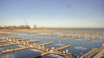 Weather camera view of Waukegan Harbor and Marina.