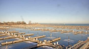Weather camera view of Waukegan Harbor and Marina.