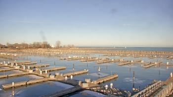 Weather camera view of Waukegan Harbor and Marina.