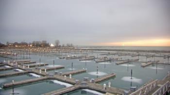 Weather camera view of Waukegan Harbor and Marina.