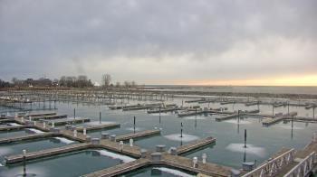 Weather camera view of Waukegan Harbor and Marina.