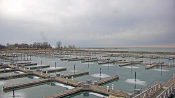 Weather camera view of Waukegan Harbor and Marina.