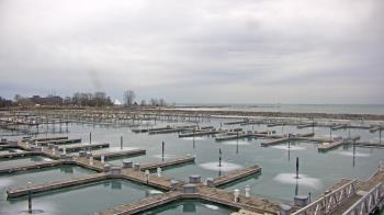 Weather camera view of Waukegan Harbor and Marina.