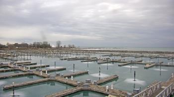 Weather camera view of Waukegan Harbor and Marina.