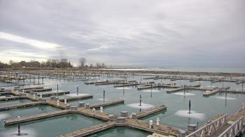 Weather camera view of Waukegan Harbor and Marina.