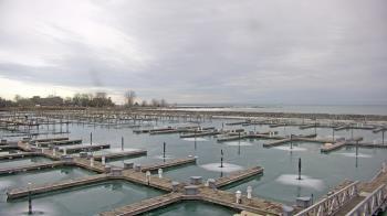 Weather camera view of Waukegan Harbor and Marina.