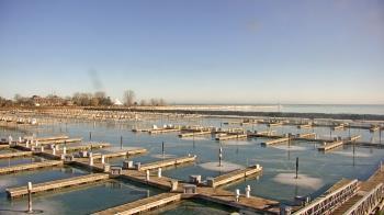 Weather camera view of Waukegan Harbor and Marina.