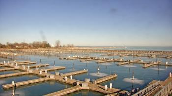 Weather camera view of Waukegan Harbor and Marina.