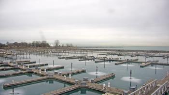 Weather camera view of Waukegan Harbor and Marina.