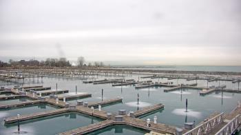 Weather camera view of Waukegan Harbor and Marina.