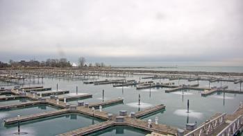 Weather camera view of Waukegan Harbor and Marina.