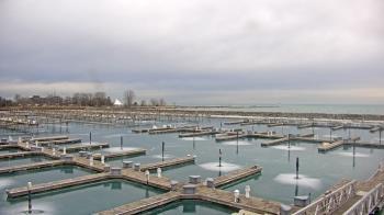 Weather camera view of Waukegan Harbor and Marina.