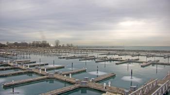 Weather camera view of Waukegan Harbor and Marina.