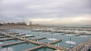 Weather camera view of Waukegan Harbor and Marina.