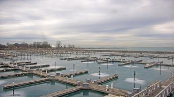Weather camera view of Waukegan Harbor and Marina.