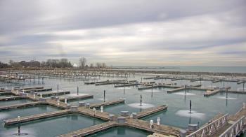 Weather camera view of Waukegan Harbor and Marina.