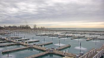 Weather camera view of Waukegan Harbor and Marina.