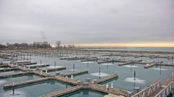 Weather camera view of Waukegan Harbor and Marina.