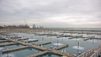 Weather camera view of Waukegan Harbor and Marina.