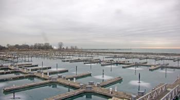 Weather camera view of Waukegan Harbor and Marina.