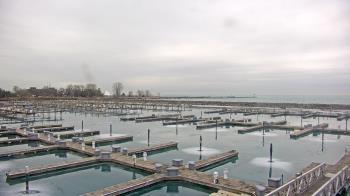 Weather camera view of Waukegan Harbor and Marina.
