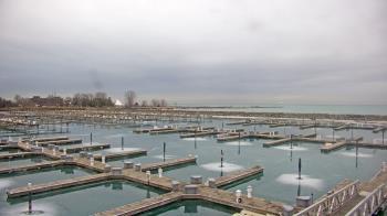 Weather camera view of Waukegan Harbor and Marina.