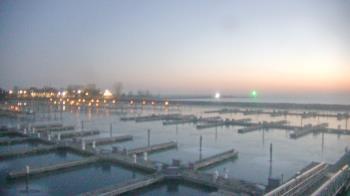 Weather camera view of Waukegan Harbor and Marina.