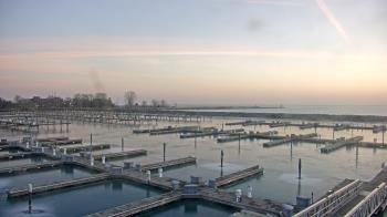 Weather camera view of Waukegan Harbor and Marina.