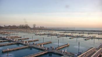 Weather camera view of Waukegan Harbor and Marina.