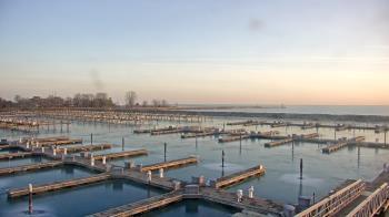 Weather camera view of Waukegan Harbor and Marina.
