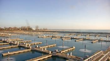 Weather camera view of Waukegan Harbor and Marina.