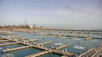 Weather camera view of Waukegan Harbor and Marina.