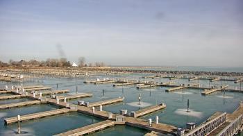 Weather camera view of Waukegan Harbor and Marina.