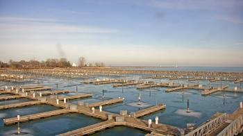 Weather camera view of Waukegan Harbor and Marina.