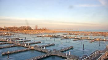Weather camera view of Waukegan Harbor and Marina.