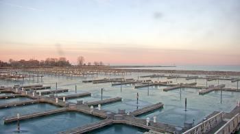 Weather camera view of Waukegan Harbor and Marina.