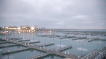 Weather camera view of Waukegan Harbor and Marina.
