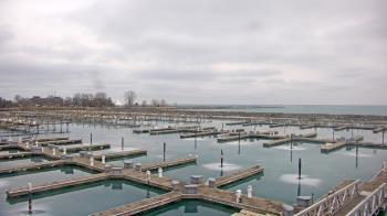Weather camera view of Waukegan Harbor and Marina.