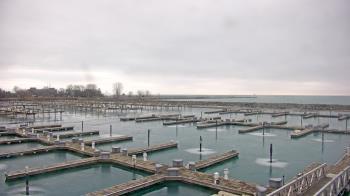 Weather camera view of Waukegan Harbor and Marina.